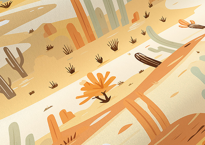 Wild West, Desert - Roman Blind - Image 4
